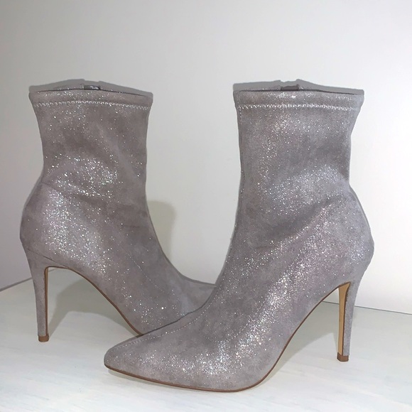 BP Braylee Fab Booties in Sparkling Faux Suede Fabric - Picture 12 of 12
